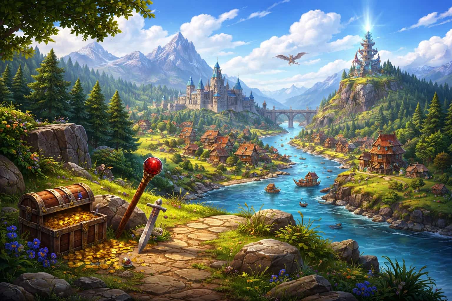 Sailing Leveling background